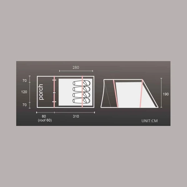Tente Camping Gonflable 4 Places Raclet ABYSSE 4 5 Tente Camping Gonflable 4 Places Raclet ABYSSE 4 – Image 5